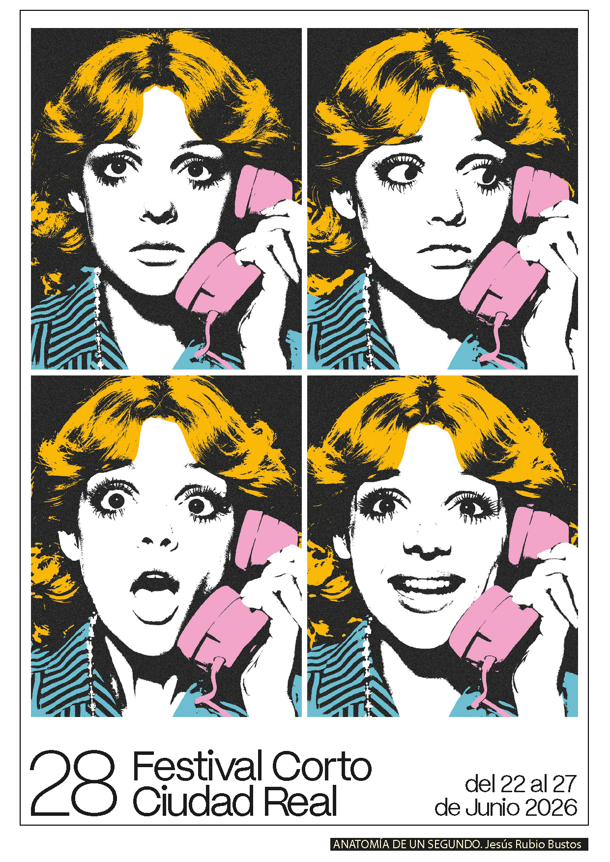 «Anatomía de un segundo», cartel de Jesús Rubio, ganador del Concurso de Cartel Festival Corto de Ciudad Real 2026